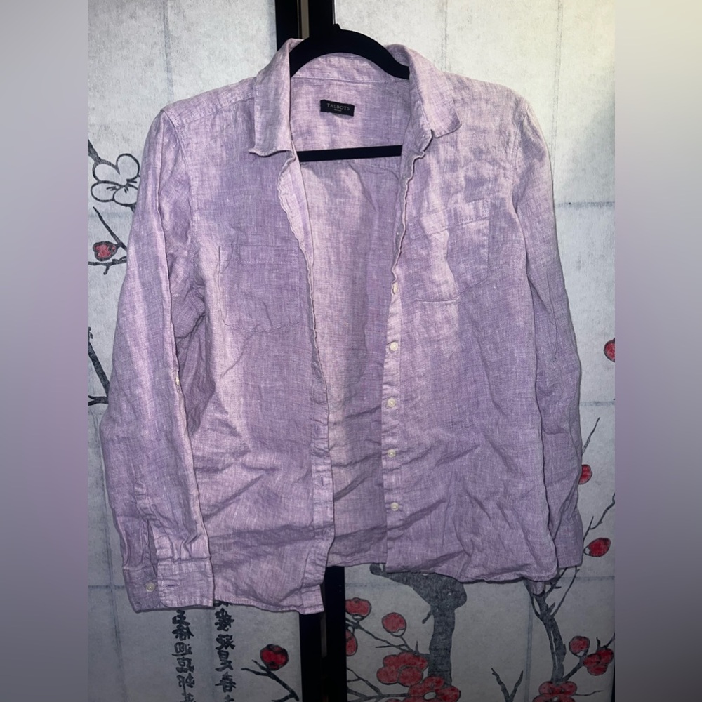 Talbots petite linen blouse